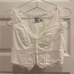 Princess Polly White Vest Size 2